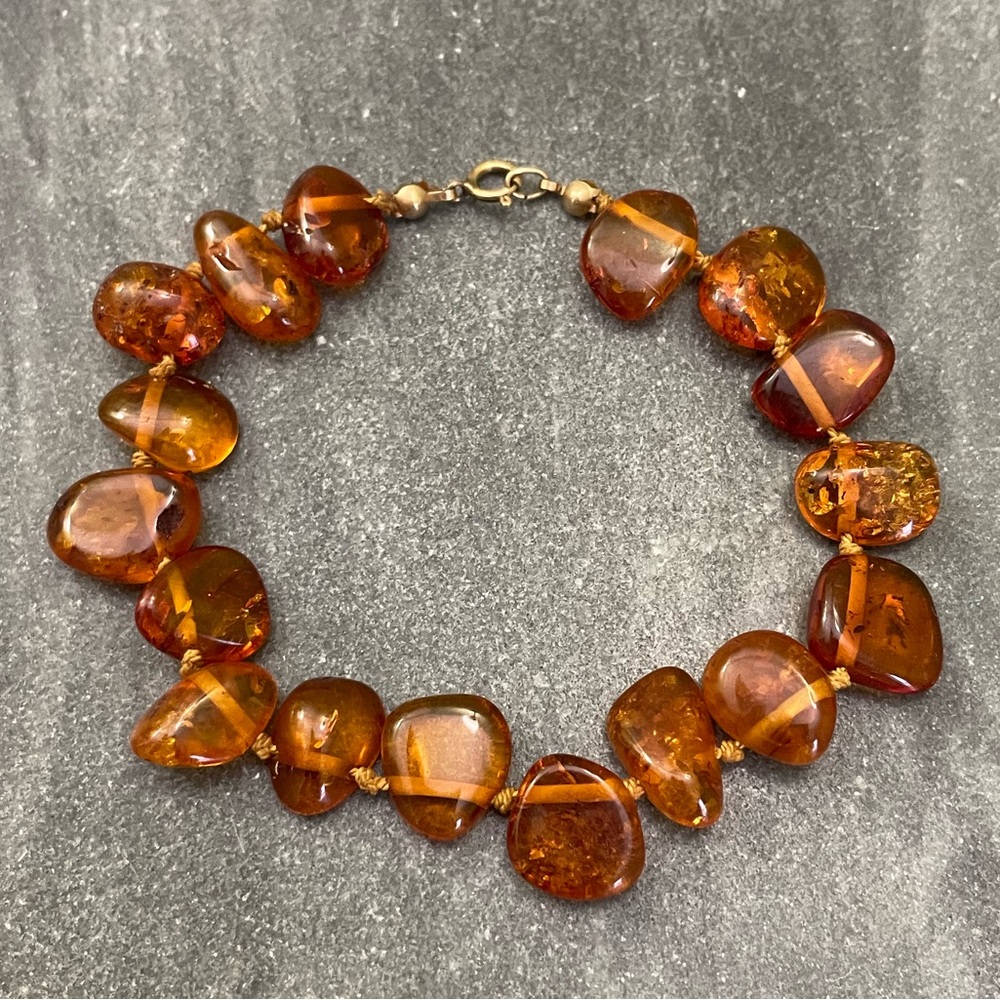 Vintage Amber 14K Gold Filled Bracelet